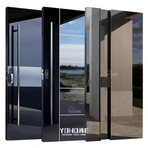 Italienische Luxus-Haupt tür modelle Stahl villa Drehtüren Außentüren außen modern