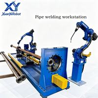 Station de travail robotisée automatique pour soudage de tuyaux industriels sur rail de déplacement, pour tâches de pipeline, avec bras robotique 6 axes et servomoteur haute performance