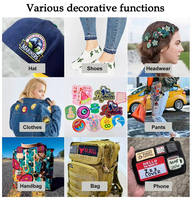 Écusson de broderie personnalisé avec logo brodé au fer sur un écusson de broderie personnalisé en stock prêt