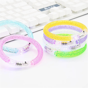 Pulseras LED Glow Sticks para <span class=keywords><strong>música</strong></span> Rave <span class=keywords><strong>Popular</strong></span> Luminous Bubble Bangle Christmas Style Light-Up Accesorios - Product Image 2