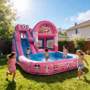 Toboggan Gonflable Écologique DST Combo Maison <span class=keywords><strong>de</strong></span> Rebond Qualité Commerciale Capacité >500kg Parc Aquatique Extérieur pour Mariages/Fêtes - Product Image 6