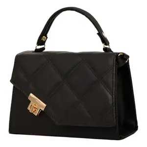 Sac de poitrine matelassé noir Fana Special pour femme, motif « I Love Her », bandoulière en similicuir végétalien - Product Image 4