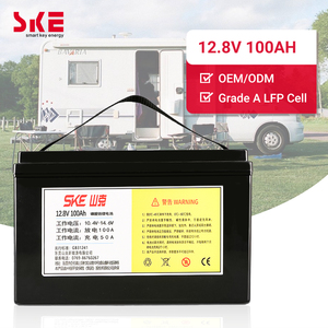 Batterie au lithium LiFePO4 SKE 12,8 V 100 Ah pour voiturette de golf, onduleur et camping - Durée de vie de 3000 cycles, garantie de 2 ans - Product Image 1