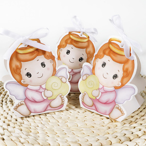 50 pz Scatole Portaconfetti per Prima Comunione Scatoline per Caramelle Battesimo Religioso Decorazioni Baby Shower God Bless per Bambino e Bambina - Product Image 3