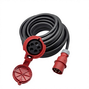 Câble d'extension industriel robuste de 50 m, 32 A, IP44, pour <span class=keywords><strong>extérieur</strong></span>, en caoutchouc, certifié CE ROHS, conducteur en cuivre de classe 5 pour - Product Image 3