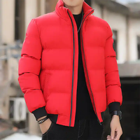 ZY Veste pour hommes en coton blanc chaude pour l'hiver et l'extérieur Manteau avec logo personnalisé Vestes bouffantes de couleur unie pour hommes Veste décontractée de grande taille pour hommes