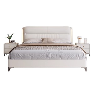 Modern Luxury Wooden Box Bedroom Furniture Soft Up-holstered <strong>Beds</strong> king Size <strong>Padded</strong> Double <strong>Bed</strong> Frame Leather Set <strong>Storage</strong> Design - Product Image 4