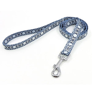 Laisse pour chien en nylon à motif géométrique, réfléchissante, style classique pour chiens - Product Image 1