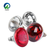 Nouvelle Lampe Chauffante Infrarouge en Verre Étanche WQXM 100W/150W/200W/250W 220V, Ampoule Rouge à Effet Nid d'Abeille pour Couveuse de Poussins