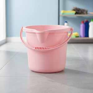 Cubo de Limpieza Multiusos de Plástico Rosa de 13L, Estilo Europeo, con Asa, Hecho en Turquía - Product Image 3