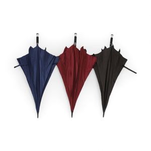 Parapluie de golf promotionnel haut de gamme pour hôtels 5 étoiles, avec poignée en J en bois, manche en métal, cadre en fibre de verre, coupe-vent et imperméable, personnalisable - Product Image 4