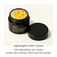 Crème Visage Anti-Âge Éclaircissante et Hydratante à la Vitamine C en Capsules, Atténue les Taches Brunes, Marque Privée, Vente en Gros