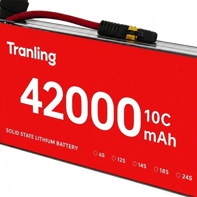 18S 3.95-4.45V 42Ah 42000mAh 308Wh/kg Semi-solid State Battery Pack BMS 10C Discharge CE Certified for Agriculture UAV Drone