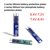 2S 5A / 8A 7.4V / 8.4V 18650 Carte de chargeur de batterie au lithium Li-ion BMS Module de protection contre les surcharges et les décharges