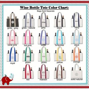 Customizable 4-6 Bottle Wine Tote Bag Reusable Canvas Shopping Bag with Dividers for Promotions - Product Image 6