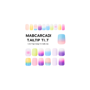 Ongles artificiels carrés T.I.T.A, design dégradé coloré, pour usage quotidien - Product Image 2