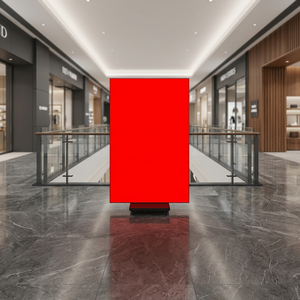 Indoor Foldable LED Display Red Floor <b>Stand</b> 3-Fold Design Shopping Mall Use - Product Image 1