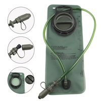 Poche à eau en plastique de qualité alimentaire pour le cyclisme, voyage en plein air, sport, souple, pliable, vert militaire, pour bouteille d'eau