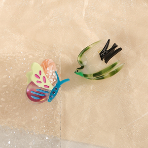 Nouvelle série d'animaux marins mignons, mini <span class=keywords><strong>pince</strong></span> à <span class=keywords><strong>cheveux</strong></span> en acétate de 3,5 cm, <span class=keywords><strong>crabe</strong></span>, tortue, hirondelle, <span class=keywords><strong>pince</strong></span> à <span class=keywords><strong>cheveux</strong></span> douce pour filles - Product Image 5