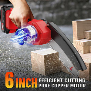 New Arrival 6 Inch One-Hand DIY 550W Rechargeable Lithium Battery Brushed Motor OEM <b>Mini</b> Portable <b>Chainsaw</b> <b>Mini</b> <b>Chainsaw</b> Cordles - Product Image 3