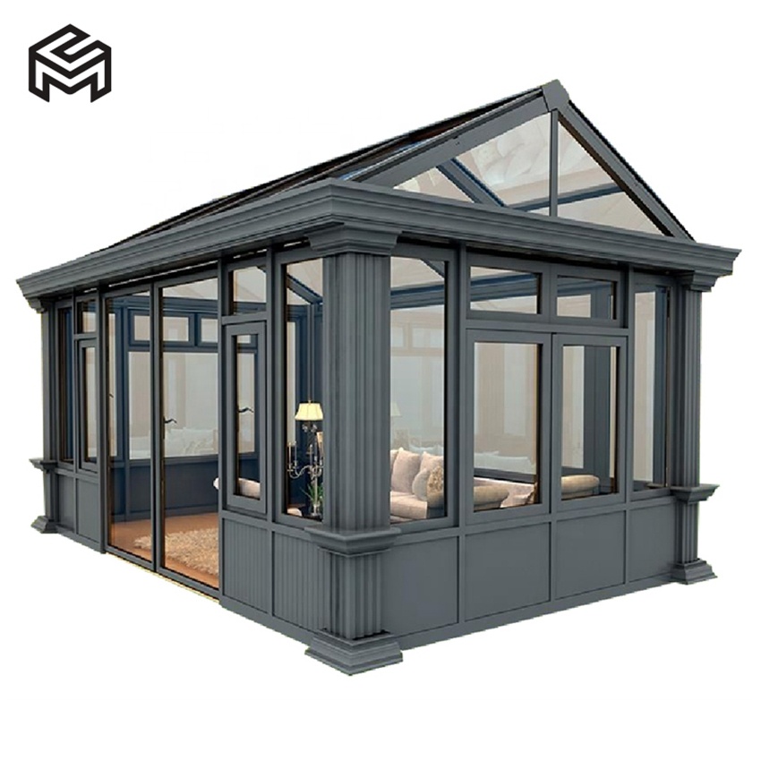 Pyramid Garden Greenhouse Moldura De Alumínio Sunroom Free Standing Outdoor Glass House