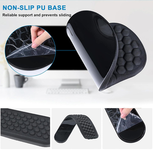 Tùy chỉnh in ấn logo OEM trăng sao cổ tay phần còn lại Non-Slip silica bọt Ergonomic Bàn phím pad và chuột Pad Set - Product Image 4