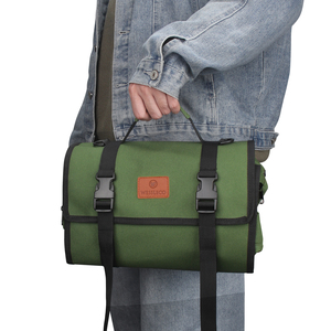 Custom Heavy-Duty Rolling Oxford <strong>Tool</strong> Storage Bag Portable Electrician <strong>Roll</strong> up <strong>Tool</strong> Bag with 4 Removeable Small Pouches - Product Image 6