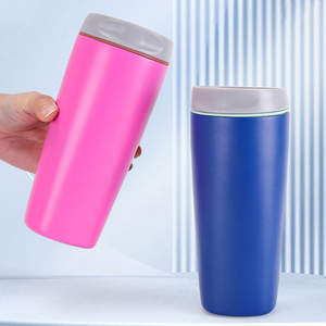 Tasse isotherme Owalala 20oz à double paroi en acier inoxydable, avec couvercle et paille, pour café et boissons – Nouveauté très demandée - Product Image 5