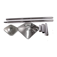 Poteau de danse en acier multi-sections assemblé, avec base carrée, 2-en-1, pour fitness à domicile, fourni directement par l'usine, pour distributeurs
