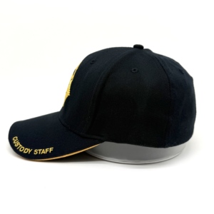 Gorra de Alta Calidad con Bordado en Relieve Azul Marino - Insignia del Personal de Seguridad Correctiva de Indiana, Gorra Ajustable de Sarga de Algodón - Product Image 3