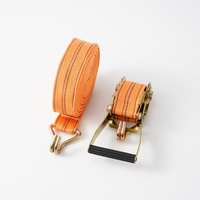 Sangle d'arrimage robuste de 2 pouces (50 mm) 4000 kg avec boucle à cliquet certifiée GS et double crochet en J pour le transport de marchandises sur camion