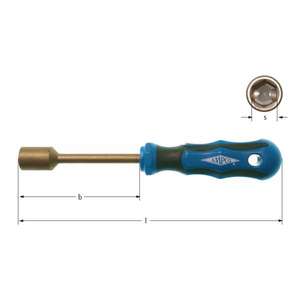 AMPCO - CT0140A Tourne-écrou hexagonal, bronze aluminium (métrique) Clés hexagonales anti-étincelles, clés à crochet et clés à douille - Product Image 1