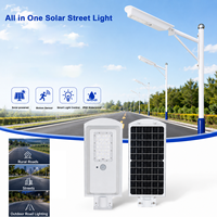 Lampe solaire LED intégrée à économie d'énergie XIUBEN avec détecteur de mouvement, éclairage extérieur pour jardin et route, contrôle intelligent MPPT