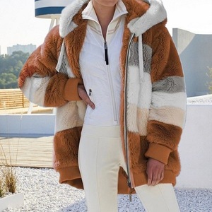 Manteau Oversize <span class=keywords><strong>Femme</strong></span> Hiver 2026 Chaud Doux avec Poches Capuche Streetwear Ample Zippé Cachemire - Product Image 6
