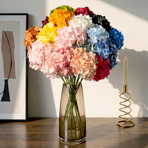 Hydrangeas artificiels à 72 pétales en soie pour décoration de mariage, arrangement au sol, en plastique et tissu, pour la décoration intérieure - Product Image 1