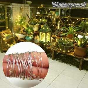 <span class=keywords><strong>Guirlandes</strong></span> <span class=keywords><strong>lumineuses</strong></span> <span class=keywords><strong>solaires</strong></span> en fil de cuivre pour Noël, ambiance festive, décoration extérieure de cour, lumières féériques étanches avec télécommande - Product Image 1