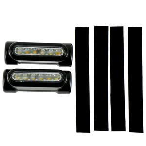 HCMOTORKU Barra di Protezione per Moto con Indicatori di Direzione Switchback, Luce LED Bianca e Ambra, Compatibile con Harley Touring Road King e Victory - Product Image 2