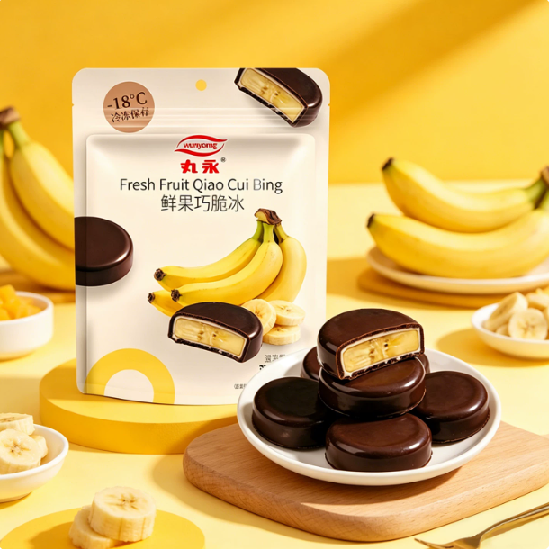 Healthy Frozen Fruit Chocolate Ice Cream Treat Selected Real Fruit ...