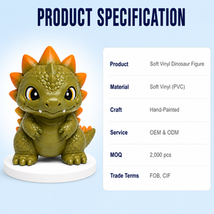 <span class=keywords><strong>Figurine</strong></span> en vinyle de dinosaure mignon, jouet en vinyle souple personnalisé Kawaii, <span class=keywords><strong>figurine</strong></span> de collection peinte à la main, jouet de designer, boîte mystère, vente en gros - Product Image 5