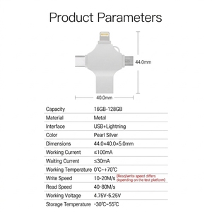 Clé USB 4-en-1 personnalisée en gros, <span class=keywords><strong>cadeau</strong></span> promotionnel, haute vitesse USB 2.0 3.0, 64/128 Go, en métal, carte mémoire, clé USB, <span class=keywords><strong>cadeau</strong></span> - Product Image 4