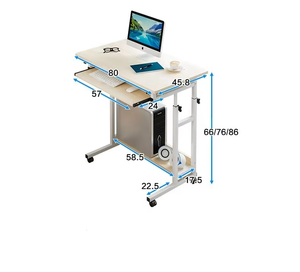 שולחן מחשב נייד מעץ, שולחן מחשב עם שולחן כתיבה סטודנט מתכוונן שולחן מחקר תלמיד בית - Product Image 2