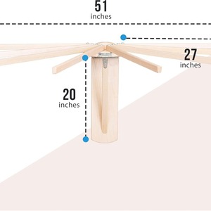 Perchero de <span class=keywords><strong>Madera</strong></span> Plegable y Retráctil para Ropa, <span class=keywords><strong>Toallero</strong></span> Moderno de Pared, Tendedero - Product Image 3