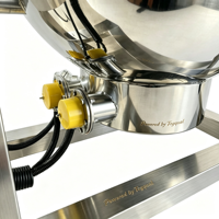 Marmite de cuisson professionnelle électrique à double enveloppe pour porridge, nouilles, soupes, bouillons d'os et ragoûts, avec chauffage au gaz et à vapeur