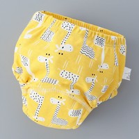 Culottes d'apprentissage pour bébés et tout-petits imprimées d'animaux, réutilisables, en gaze de coton absorbante, pour garçons et filles