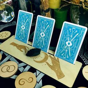 Soporte de Madera Hecho a Mano para Cartas de la Muerte, Decoración de Adivinación, Accesorios para Cartas del <span class=keywords><strong>Tarot</strong></span>, Exhibición para Altar - Product Image 3