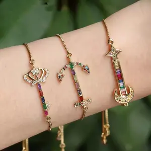 JH новые Религиозные ювелирные изделия 18k позолоченные женские позолоченные браслеты Дева Мария