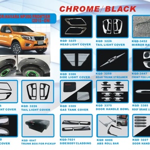 Cubierta de Espejo Retrovisor Negra/Cromada con LED para Nissan Navara NP300, Accesorios para Automóviles, Precio de Fábrica Personalizado - Product Image 4