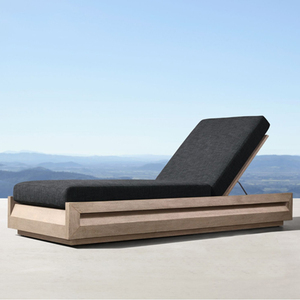 Muebles al aire libre miami mintiendo de teca doble plazas clásico tumbona de jardín de madera de teca cama de día - Product Image 2