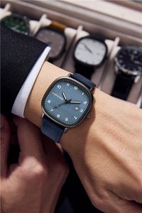 นาฬิกาควอทซ์หนังสำหรับผู้ชายพร้อมวันที่, นาฬิกาลำลอง, นาฬิกาสปอร์ตสำหรับผู้ชาย, นาฬิกาหรูสำหรับนักธุรกิจชาย - Product Image 4