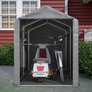 Tente d'atelier pour vélo Thanaddo, <span class=keywords><strong>abri</strong></span> de <span class=keywords><strong>jardin</strong></span>, rangement, carport, cadre en acier galvanisé pour vélo, <span class=keywords><strong>moto</strong></span>, 100x187x160cm - Product Image 2